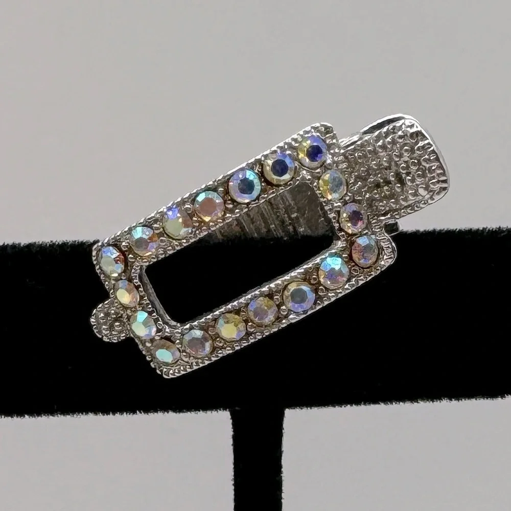 VINTAGE Aurora Borealis Crystal Hair Clip